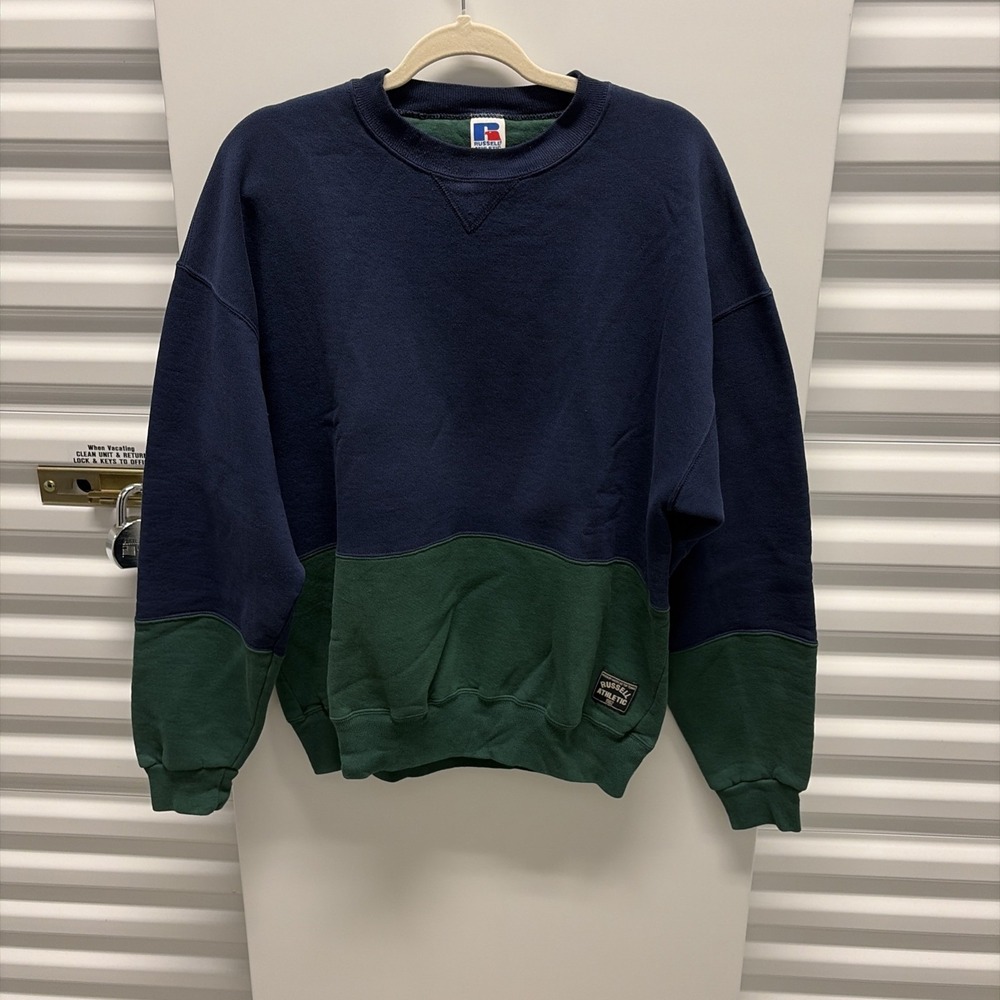 Vintage 90s USA  Russell Athletics Colorblock Crewneck Sweatshirt XL Mens